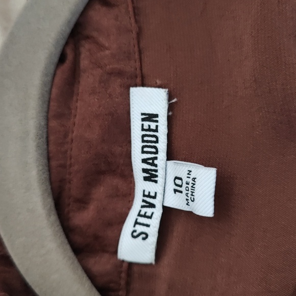 NWOT Steve Madden Elegant Brown Shirt Dress - Picture 7 of 7